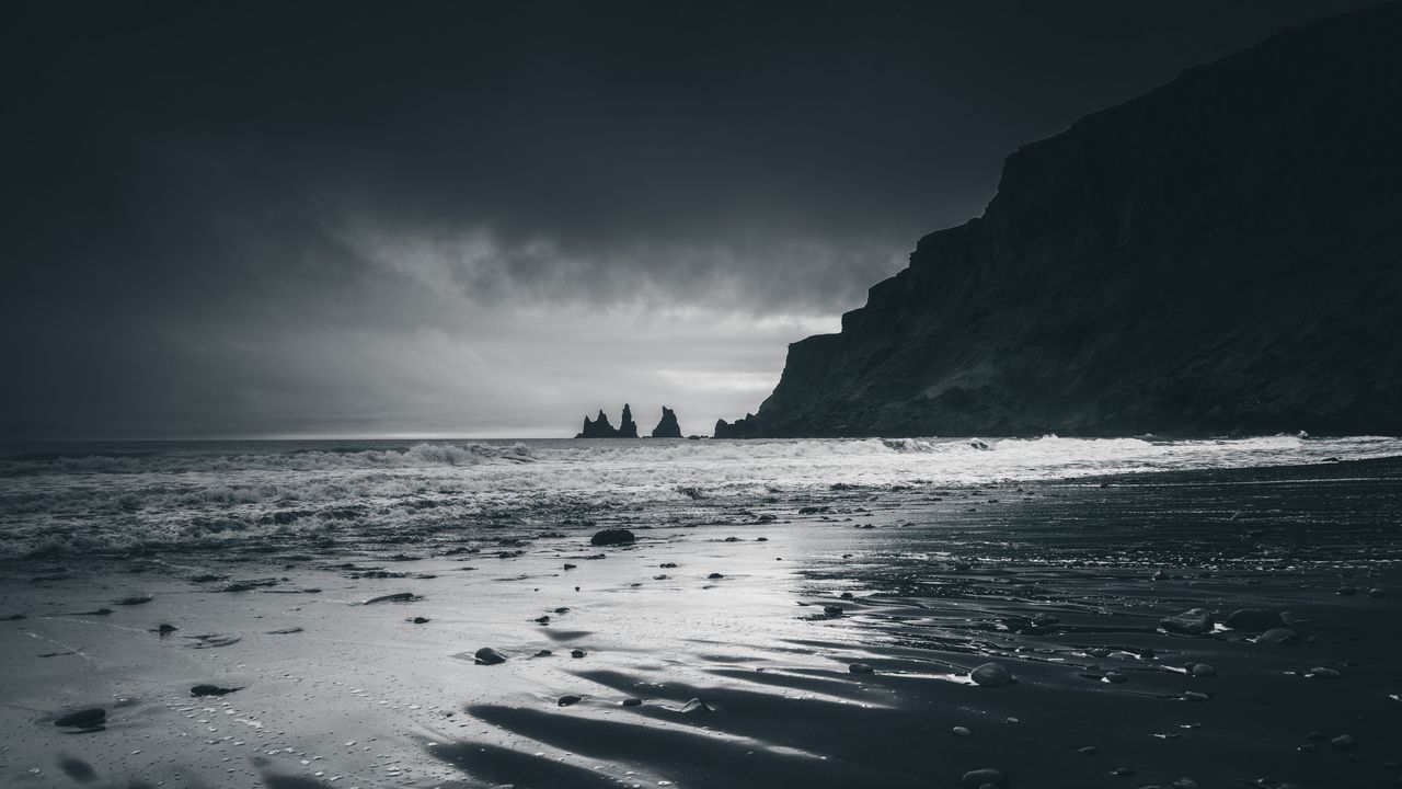 Wallpaper rocks, sea, horizon, coast