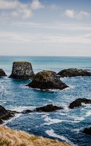 Preview wallpaper rocks, sea, landscape, nature, sky