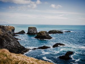 Preview wallpaper rocks, sea, landscape, nature, sky