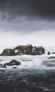 Preview wallpaper rocks, sea, landscape, nature, waves
