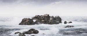 Preview wallpaper rocks, sea, landscape, nature, waves