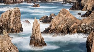 Preview wallpaper rocks, sea, ocean, landscape, nature