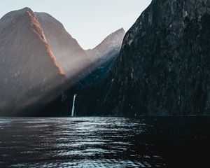 Preview wallpaper rocks, sea, ripples, new zealand