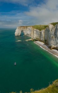 Preview wallpaper rocks, sea, shore, cliff, beach, ocean, nature