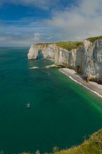 Preview wallpaper rocks, sea, shore, cliff, beach, ocean, nature
