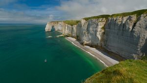 Preview wallpaper rocks, sea, shore, cliff, beach, ocean, nature