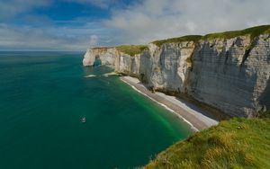 Preview wallpaper rocks, sea, shore, cliff, beach, ocean, nature