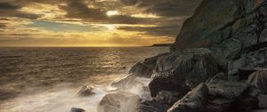 Preview wallpaper rocks, sea, splashes, nature