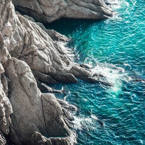 Preview wallpaper rocks, sea, surf, waves