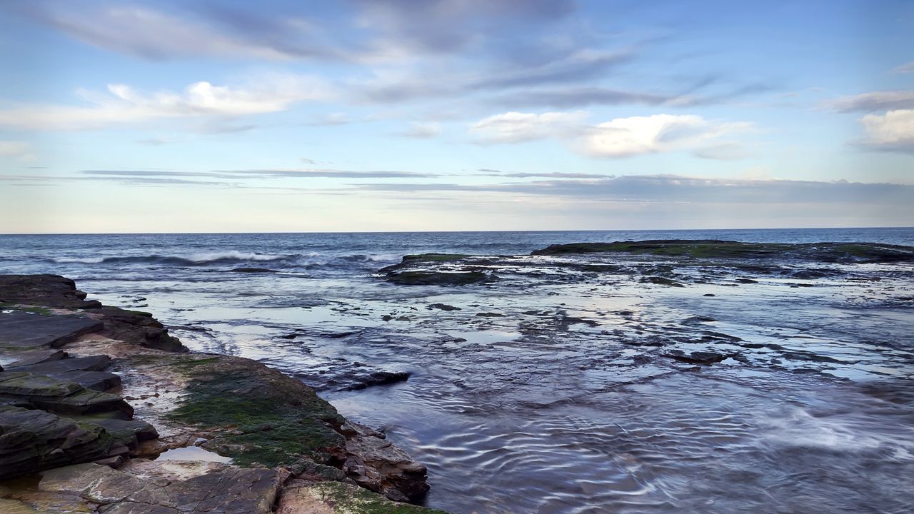 Wallpaper rocks, sea, water, horizon, sky