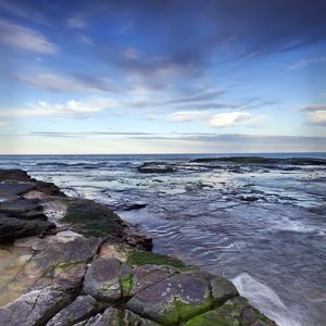 Preview wallpaper rocks, sea, water, horizon, sky
