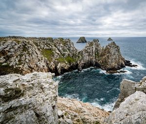 Preview wallpaper rocks, sea, water, waves, landscape