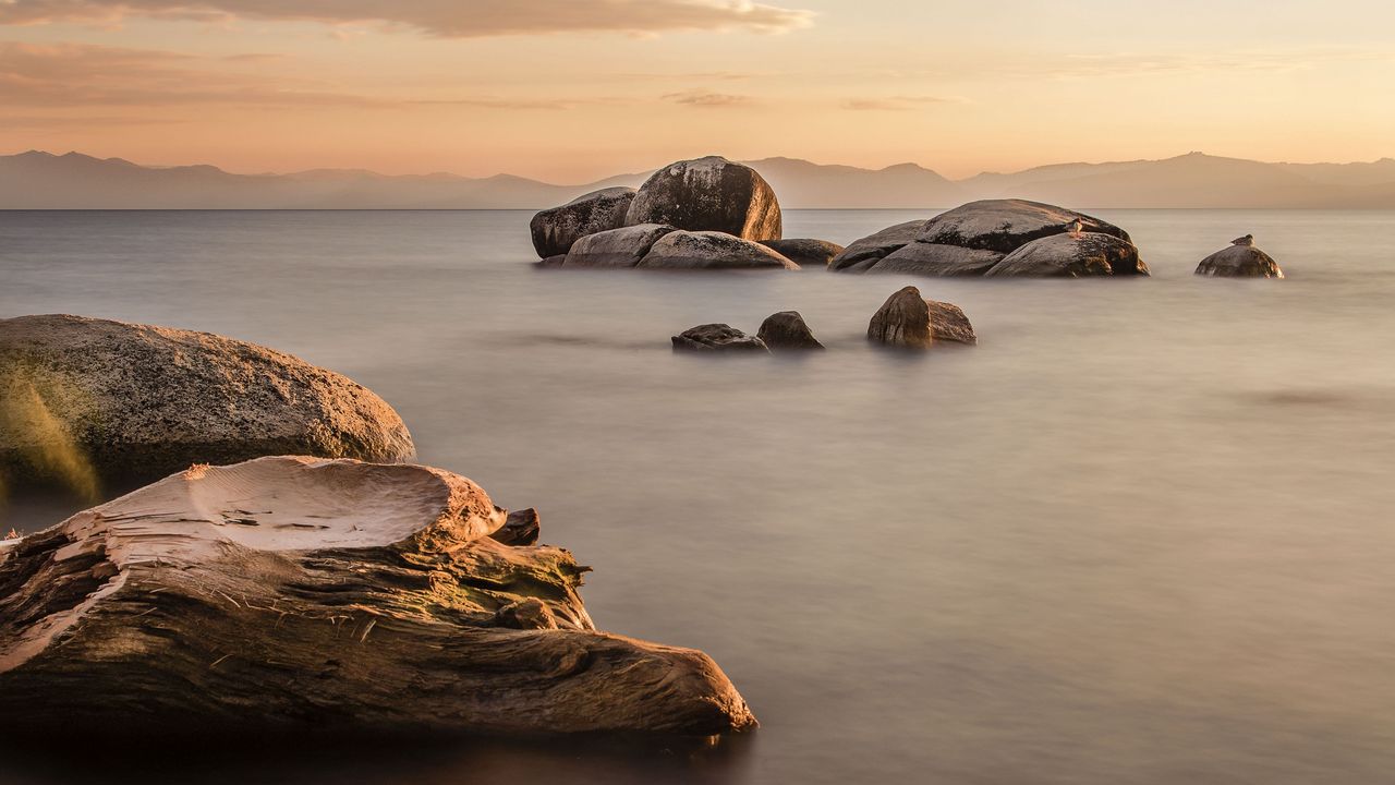 Wallpaper rocks, sea, water, twilight, landscape