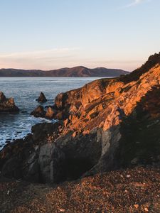 Preview wallpaper rocks, sea, water, nature, landscape