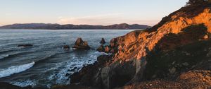 Preview wallpaper rocks, sea, water, nature, landscape