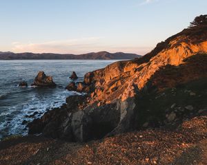 Preview wallpaper rocks, sea, water, nature, landscape