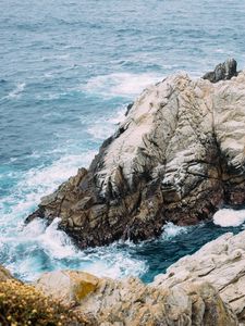 Preview wallpaper rocks, sea, waves, landscape, nature