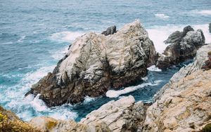 Preview wallpaper rocks, sea, waves, landscape, nature