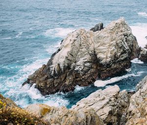 Preview wallpaper rocks, sea, waves, landscape, nature