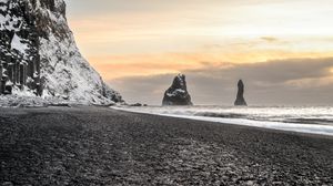 Preview wallpaper rocks, sea, waves, coast, nature
