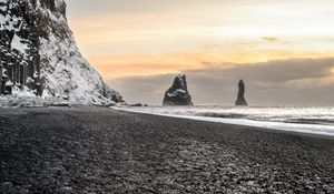 Preview wallpaper rocks, sea, waves, coast, nature