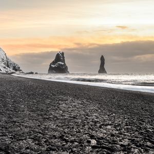 Preview wallpaper rocks, sea, waves, coast, nature