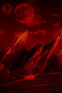 Preview wallpaper rocks, silhouette, alone, art, dark