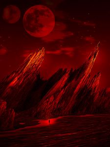 Preview wallpaper rocks, silhouette, alone, art, dark