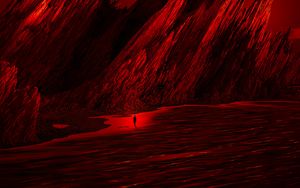 Preview wallpaper rocks, silhouette, alone, art, dark