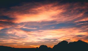 Preview wallpaper rocks, sky, clouds