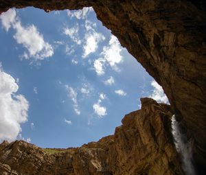 Preview wallpaper rocks, sky, waterfall, nature