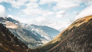 Preview wallpaper rocks, slope, mountains, valley, landscape