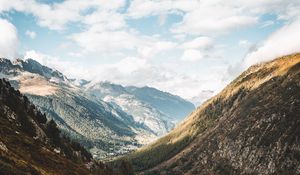 Preview wallpaper rocks, slope, mountains, valley, landscape