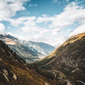 Preview wallpaper rocks, slope, mountains, valley, landscape