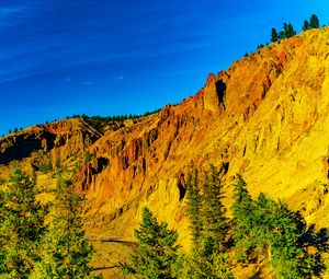 Preview wallpaper rocks, slope, relief, trees, nature