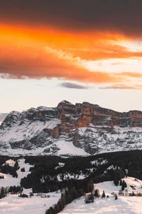 Preview wallpaper rocks, snow, clouds, nature, landscape
