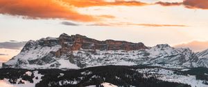Preview wallpaper rocks, snow, clouds, nature, landscape