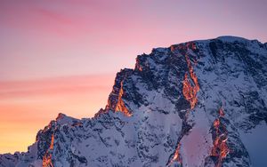 Preview wallpaper rocks, snow, winter, nature