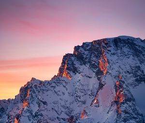 Preview wallpaper rocks, snow, winter, nature