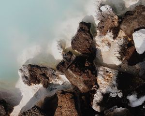Preview wallpaper rocks, stones, aerial view, water, shore