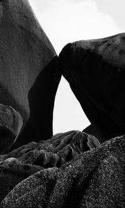 Preview wallpaper rocks, stones, bw, gray