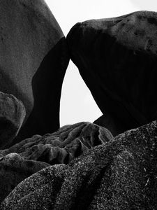 Preview wallpaper rocks, stones, bw, gray