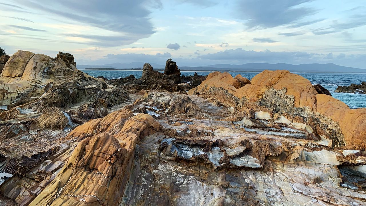 Wallpaper rocks, stones, coast, sea, horizon