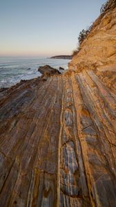 Preview wallpaper rocks, stones, coast, sea, sky, horizon