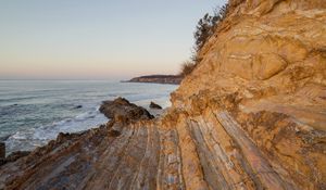 Preview wallpaper rocks, stones, coast, sea, sky, horizon