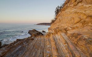 Preview wallpaper rocks, stones, coast, sea, sky, horizon