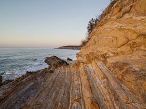 Preview wallpaper rocks, stones, coast, sea, sky, horizon