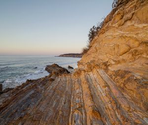 Preview wallpaper rocks, stones, coast, sea, sky, horizon