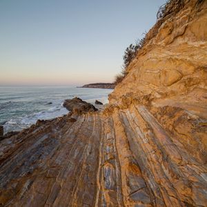 Preview wallpaper rocks, stones, coast, sea, sky, horizon