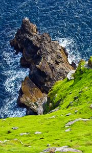 Preview wallpaper rocks, stones, coast, sea, surf